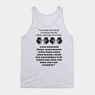 Hominem Unius Libri Timeo (Fear the man of a single book) Tank Top